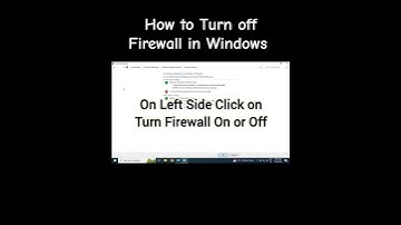 How to Turn off windows firewall. #firewall #windows