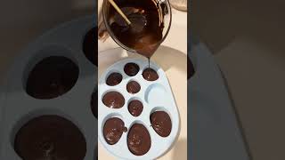 Making Chocolate Caramel Filled Easter Eggs #shorts