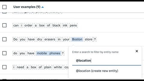 Watson Assistant - Defining the contextual entities
