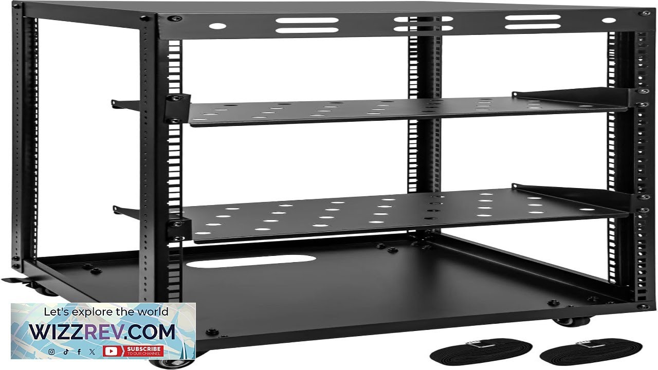 Openserver Case Rack Mountable 15U Open Frame Server Rack Wall-mountable IT Rack w/Swivel Casters 2 ...