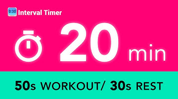 20min Interval Timer - 50/30（With recommended exercise, No music）