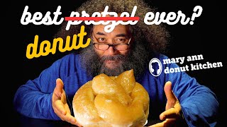 Unique Pretzel Shape Is ALL Donut #bestdonuts #donuts #donutreview #asmreating #allentown