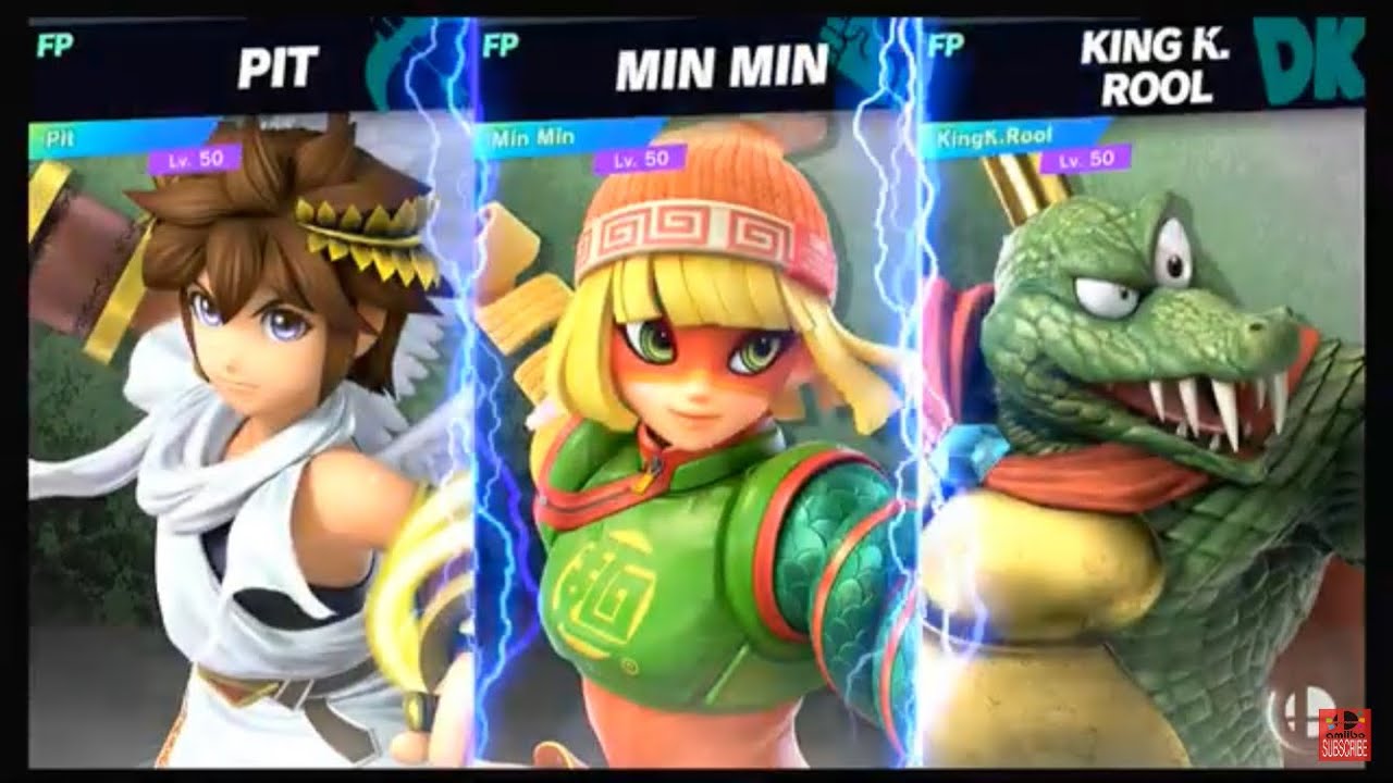 Super Smash Bros Ultimate Amiibo Fights – 11pm Finals Pit vs Min Min vs ...