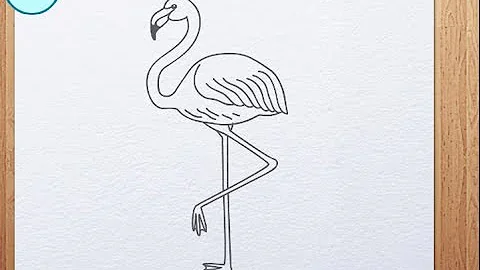 how to draw a pink flamingo step by step