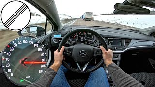 Opel Astra K 1.5 D 122HP Sports Tourer (2021) German Autobahn | POV Test Drive Top Speed
