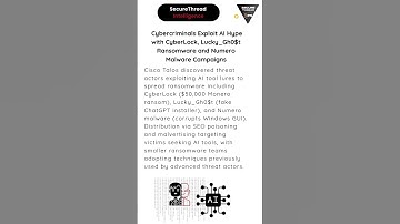 Cybercriminals Exploit AI Hype with CyberLock, Lucky_Gh0$t Ransomware and Numero Malware Campaigns