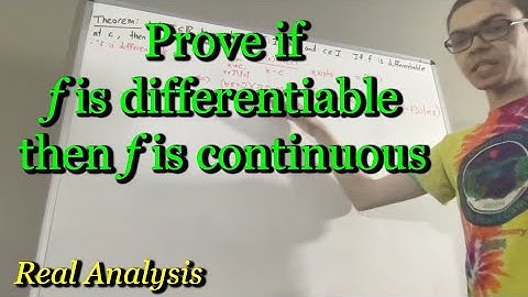 Prove that differentiable functions are continuous (ILIEKMATHPHYSICS)
