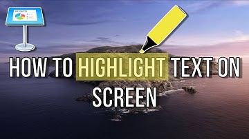 How To Highlight Text on Screen | Apple Keynote Tutorial