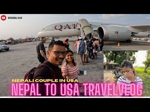 Nepal to USA Travel Vlog| Nepali Couple In USA| Irving Texas|