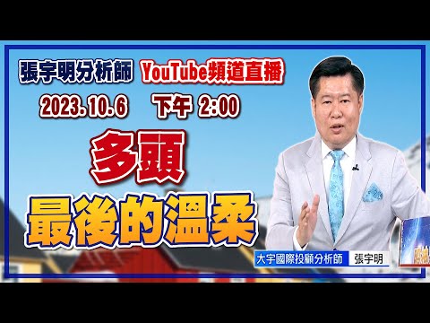 2023.10.6 張宇明台股解盤 多頭最後的溫柔【#張宇明分析師】