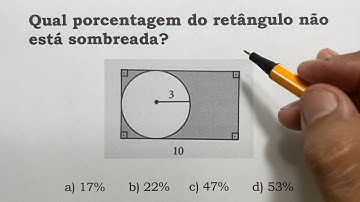 90% não conseguem resolver - Geometria e Porcentagem