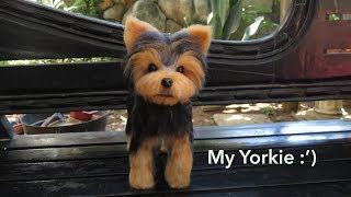 The making of Yorkie | needle felting