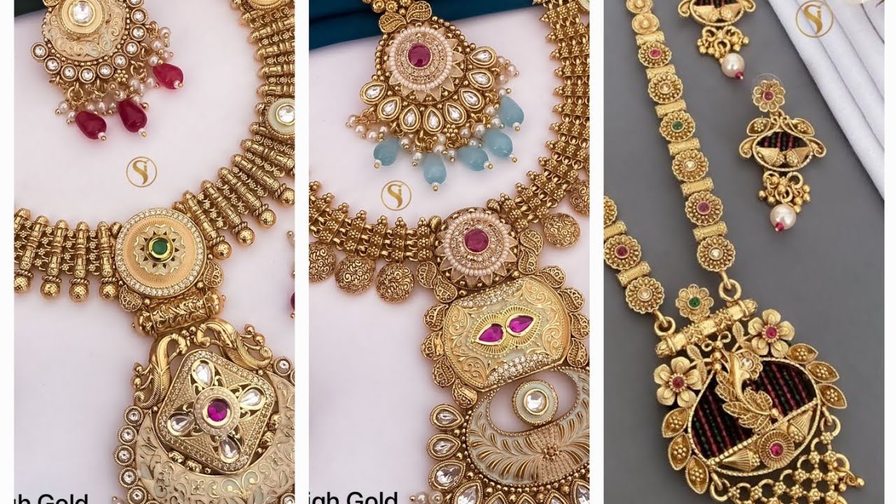 Beautiful premium range brass high gold jewellery YouTube