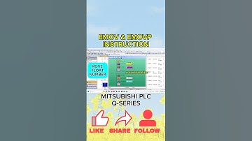 Move Float Number Instruction EMOV Mitsubishi PLC HMI Simulation #shorts #mitsubishi #float #number