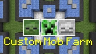 Minecraft: Tutorial - Customizable Mob Farm (Works with all versions and XBOX 360!)