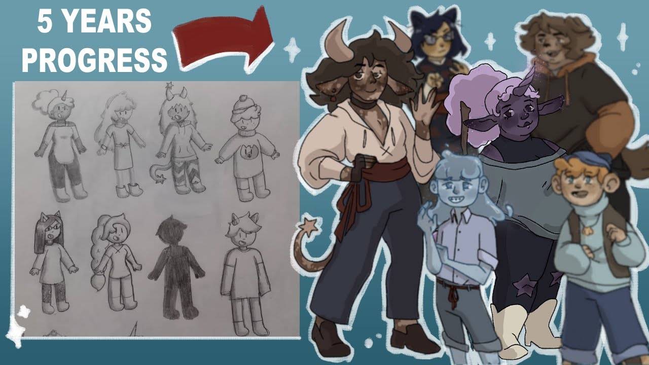 Redesigning my ocs from 5 years ago - YouTube