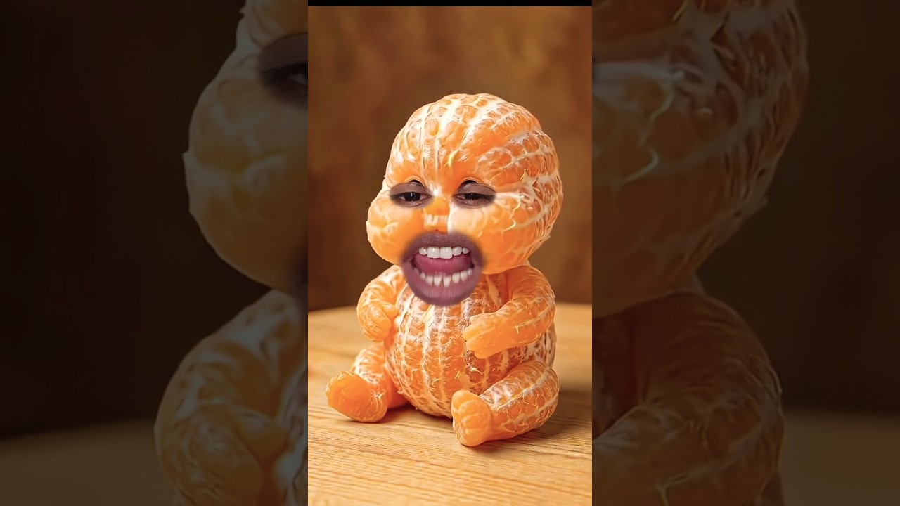 Feeding the Cutest Tiny Orange Baby! Food Art Comes to Life​