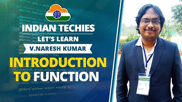 Introduction to Function in C Programming   | By V. Naresh Kumar | Lesson 36