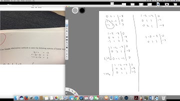Use Gauss elimination methods to solve the following system of linear equations