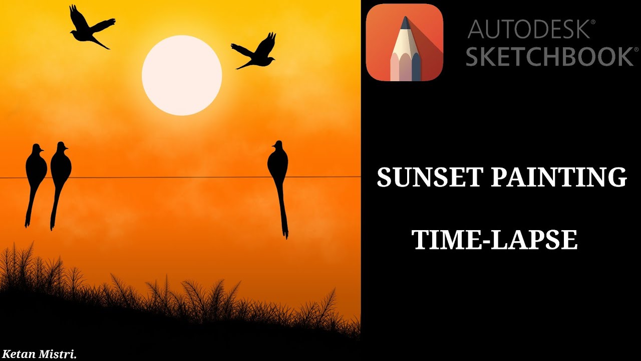 Sunset Painting Time-Lapse | Autodesk Sketchbook