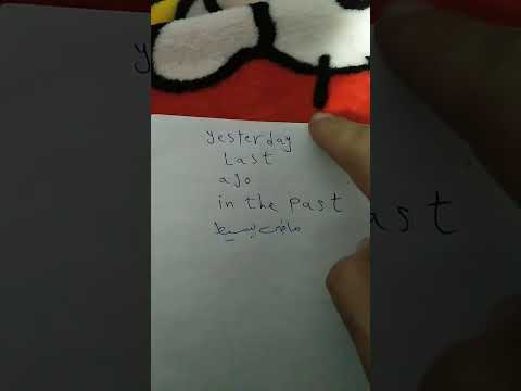 ٤كلمات دالة على الماضي البسيط