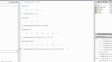 Matlab Sect 13 Joining Vectors Together