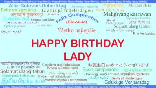 Lady   Languages Idiomas - Happy Birthday