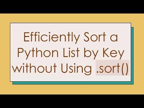 Efficiently Sort a