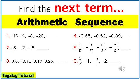 [Tagalog] Find the next term Arithmetic Sequence #math10 #findthenextterm #arithmeticsequence