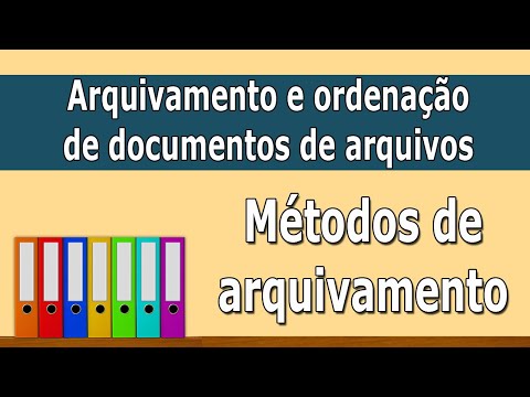 Arquivamento e ordenação de documentos de arquivos - Métodos de arquivamento