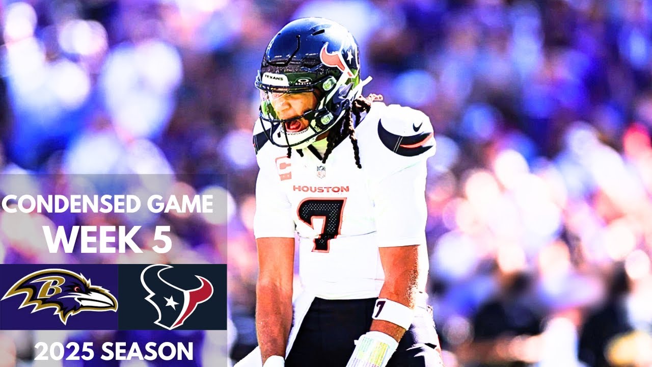 Ravens vs Texans 2025 Week 5 Condensed Game | NFL Highlights - YouTube