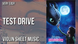 SUPER EASY Violin Sheet Music: How to play Test Drive (How to Train Your Dragon) by John Powell