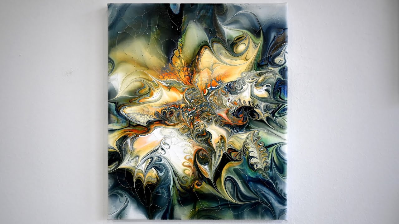 Acrylic Pour Painting with Hair Dryer Colour Combination