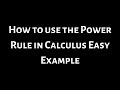 How to use the Power Rule in Calculus Example with x^3