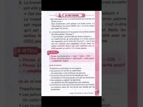 اللغة الفرنسية للسنة 3متوسط حل تمرين صفحة 40