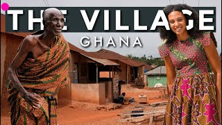 GOING TO MY DADS VILLAGE IN GHANA | ASHANTI REGION | traditional greetings, pouring libation