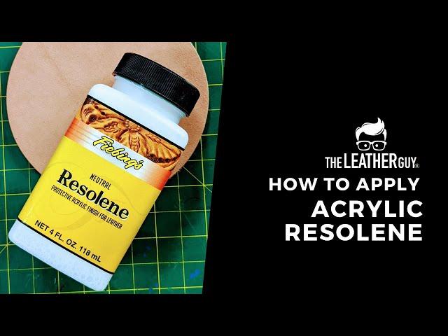 How to Apply Fiebing's Acrylic Resolene (Dye Sealant) 