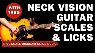 EZ Guitar Fretboard Neck Vision with Combining Scales Licks Tricks TABS