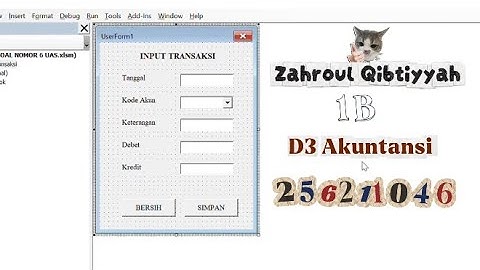 Input Transaksi ke Worksheet Excel || Pemograman