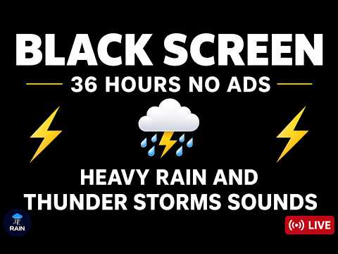 ⚡ Ultimate Rain & Thunder Sleep Ambience • BLACK SCREEN NO ADS