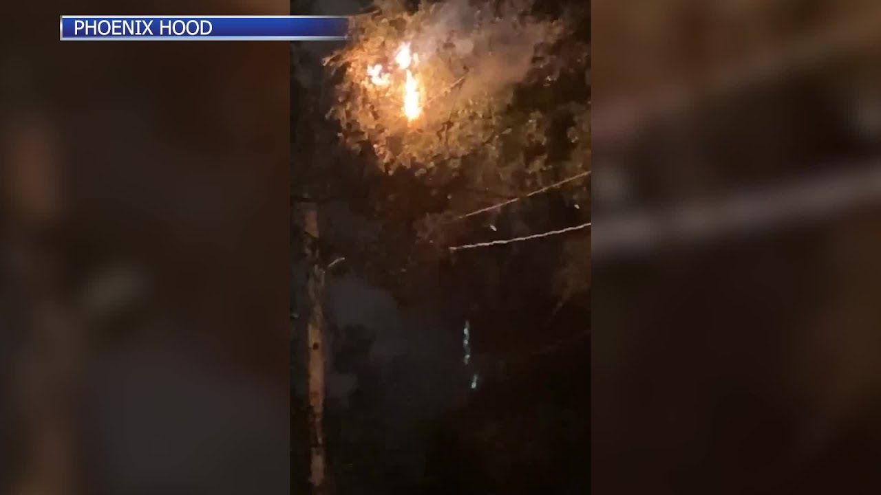 Powerline fire in Murrells Inlet