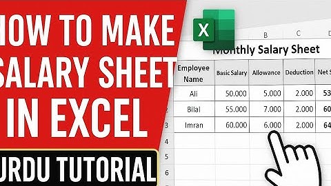 How to Make Salary Sheet in Excel | Urdu Tutorial | MS Excel for Job & Business