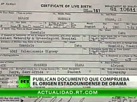 Barack Obama revela su certificado de nacimiento