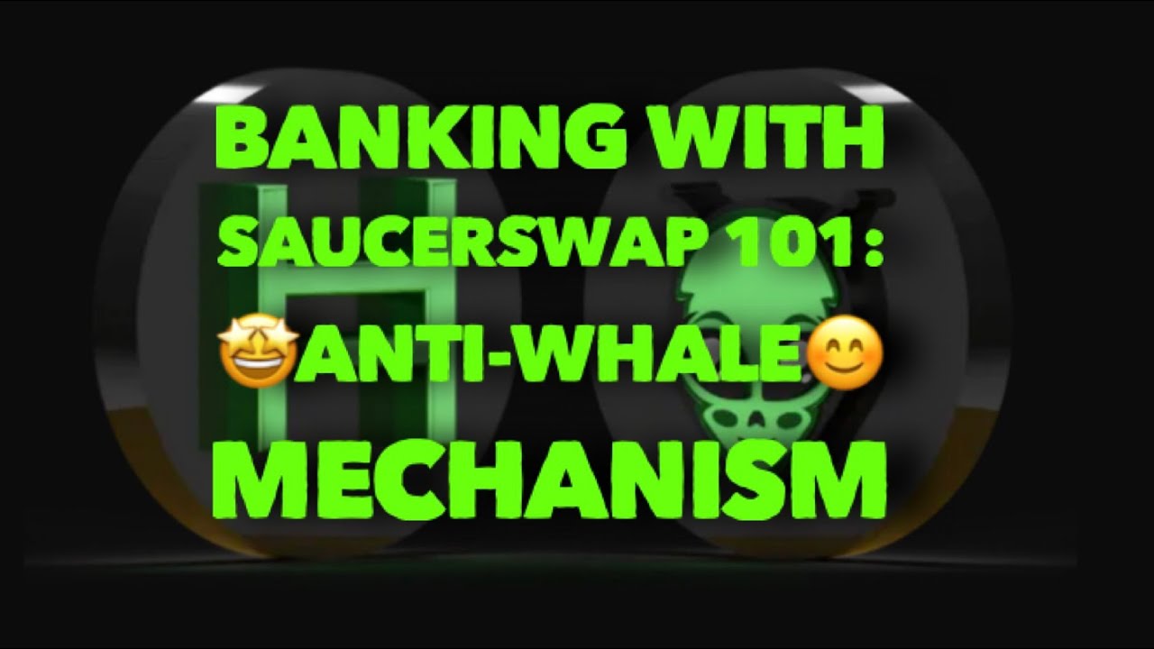 Banking with saucerswap 101 antiwhale mechanism hbar YouTube