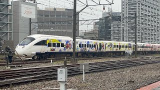 博多駅回送列車発車✨885系SM6編成スプラトゥーンラッピングトレイン✨