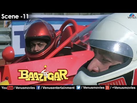 Baazigar Scene - 11| Shahrukh Khan In F1 Race | Shahrukh Khan | Kajol | Dalip Tahil