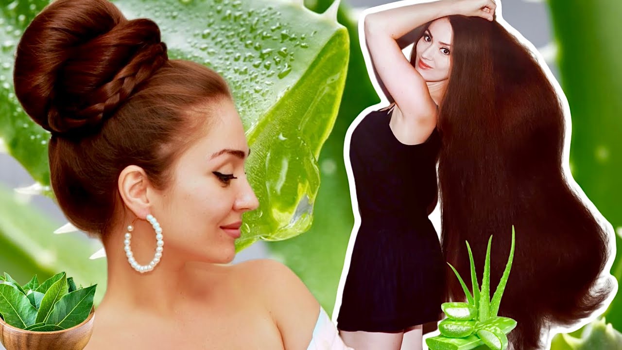 Homemade Hair Growth Mask with Aloe Vera and Bay Leaf for thicker and long hair.