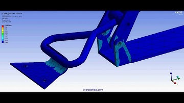 ANSYS WB Static Structural FEA - Simulation of a toggle clamp with virtual spring joint