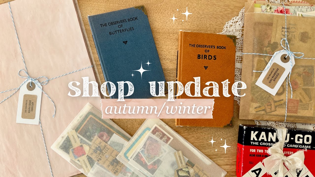 Autumn/Winter Shop Update | Altered Book Journals | Treasure Box | Vintage Ephemera | Paper Packs