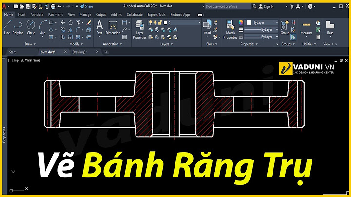 Vẽ bánh răng trong cad mechanical